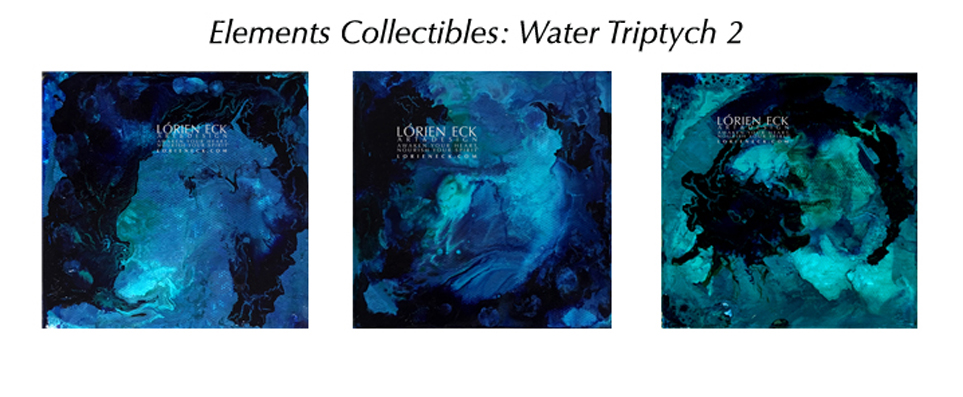 Water 2 Triptych, a Lorien Eck EC mixed media painting